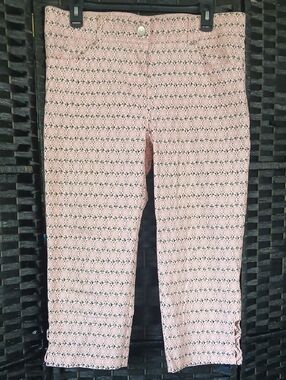 Verve Blues Women's Pink Geoonetric Patterned Capri Pants SZ 12